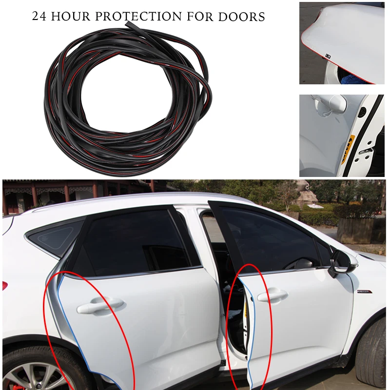 BROSHOO Auto Door Edge Protector Scratch Crash Rubber Strips Stickers For Hyundai Solaris Accent IX35 I20 Equus I30 Car Styling