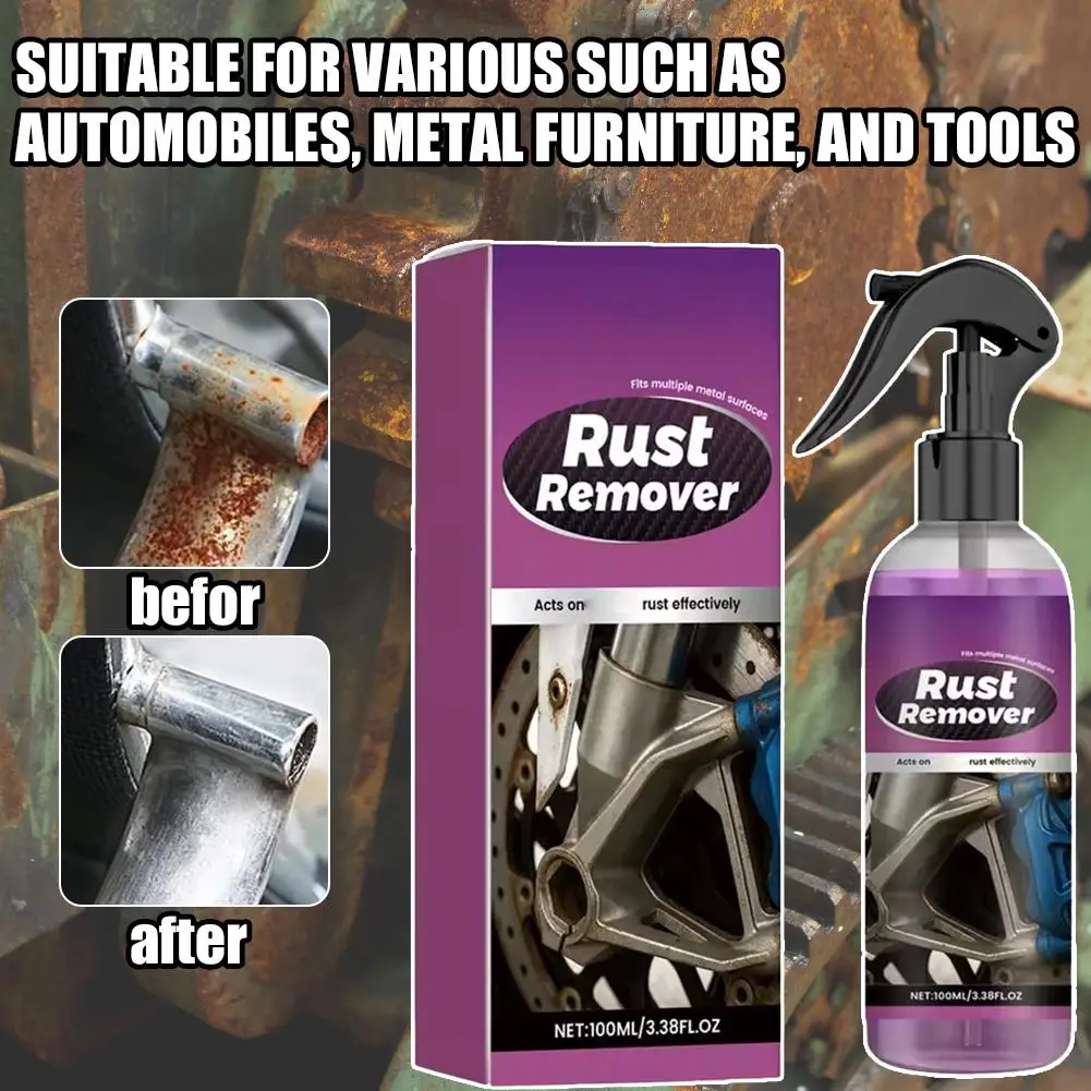Multi-Purpose Rust Remover Spray – Quickly Dissolves Rust on Cars, Metal, Furniture, Easy Application for Daily Cleaning