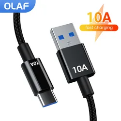 Olaf 10A USB Type C Cable for Xiaomi POCO Samsung Huawei 120W Fast Charging Charger USB C Data Cord Type C Cable For Realme OPPO