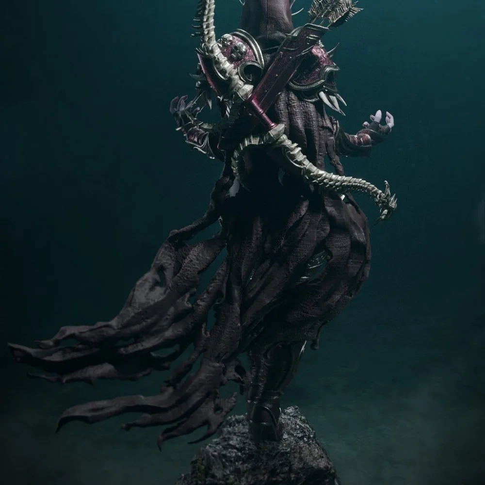 1/15 1/12 1/10 1/9 Ranger Sylvanas Elf Long Ear Resin White Model 3D Printing Unassembled Unpainted Self-assembly Craft view 4