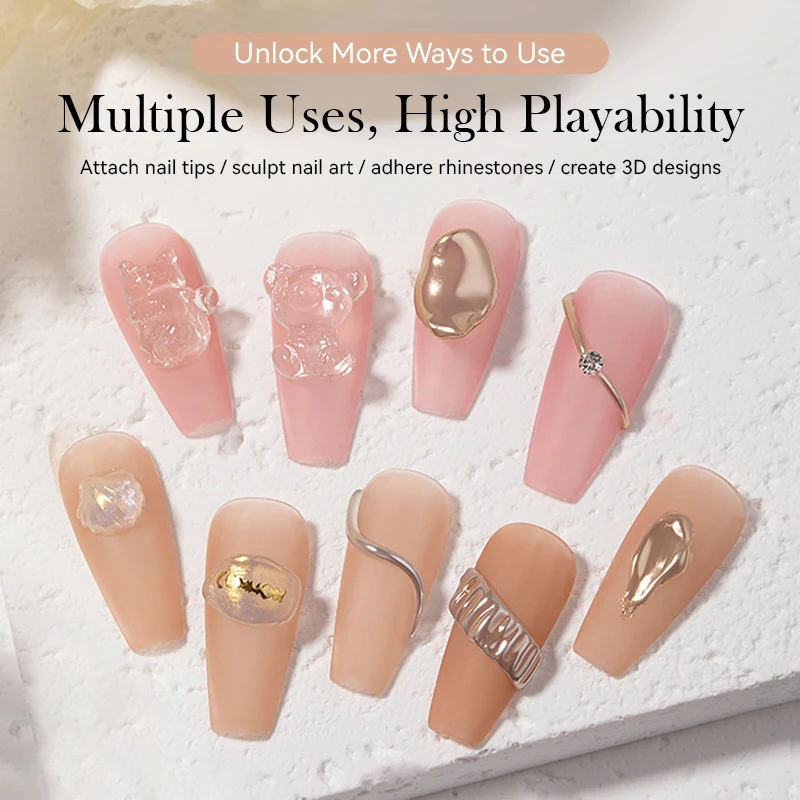 BORN PRETTY 30ml Festes Nageltips-Gel für Press-On-Nägel UV-LED-härtendes Kunstnagel-Klebegel Maniküre-Verlängerungsgel 1/3 Stück – Detail 11