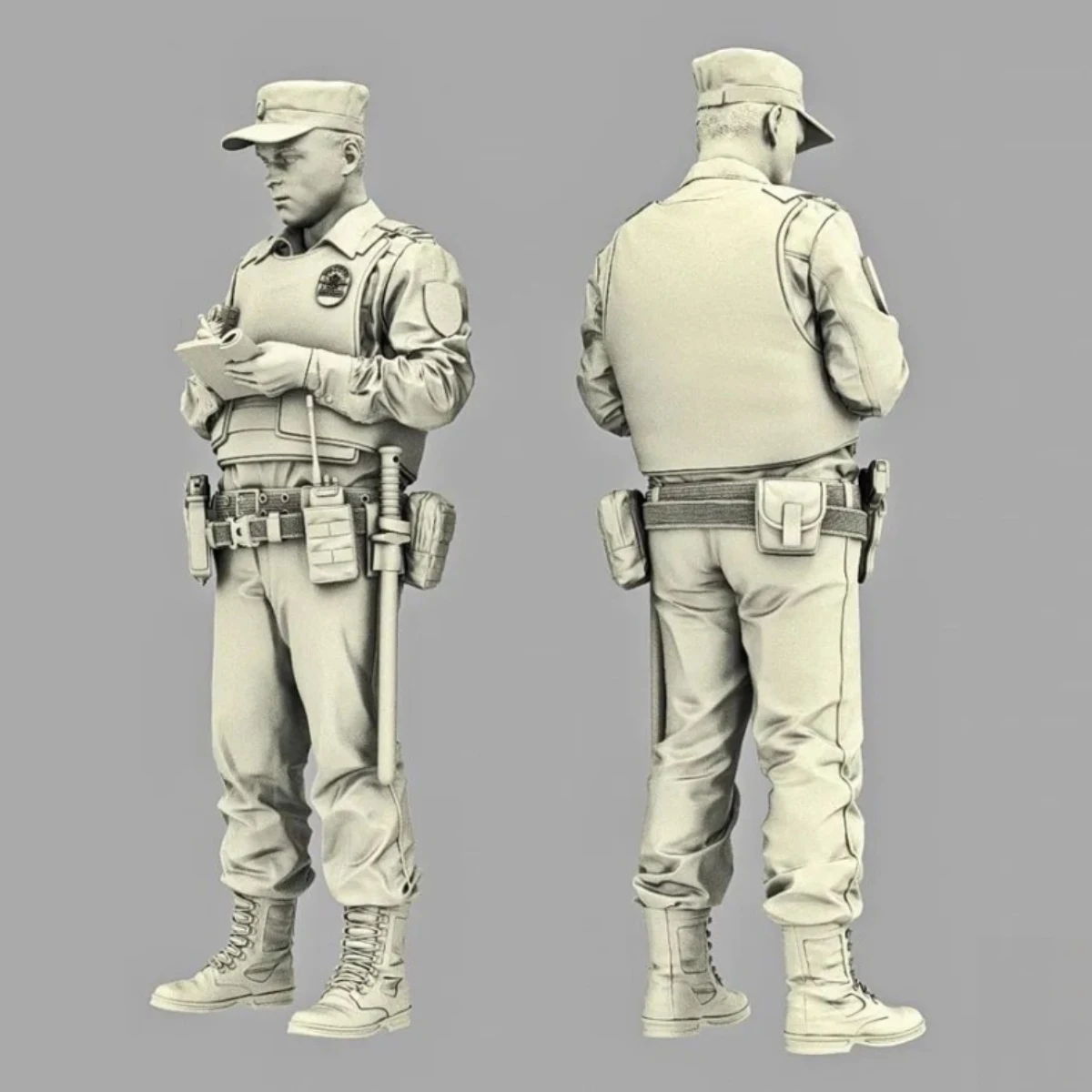 1/35 Resin unpainted model kit, military theme, Russian soldiers wearing summer uniforms unassembled and unpainted GK