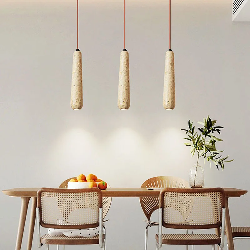 Wabi Sabi Creative Design Personalized Home Lighting Restaurant Table LED Droplight Japanese Style Bedroom Stone Atmosphere Lamp