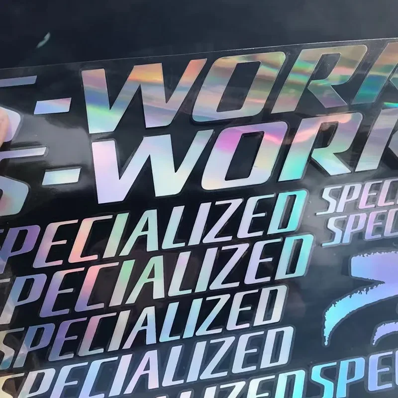 Adesivos para quadro de bicicleta, adesivo para ciclismo, mtb, BMX, decalque para garfo de bicicleta, faça você mesmo, à prova d'água, filme colorido a laser