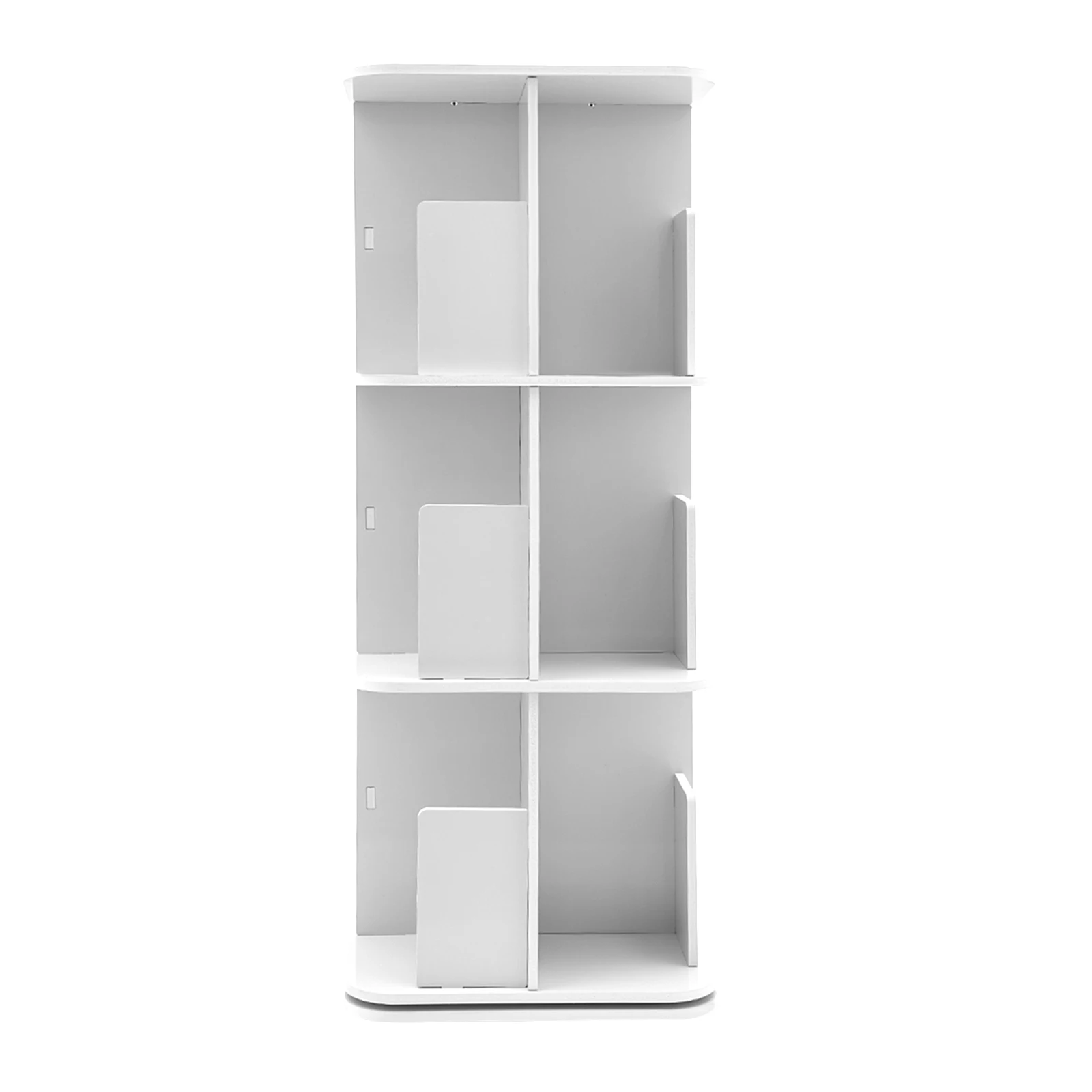 

3 Tier 360° Rotating Shelf Standing Bookcase For Bedrooms, Study, Living Rooms Black/White