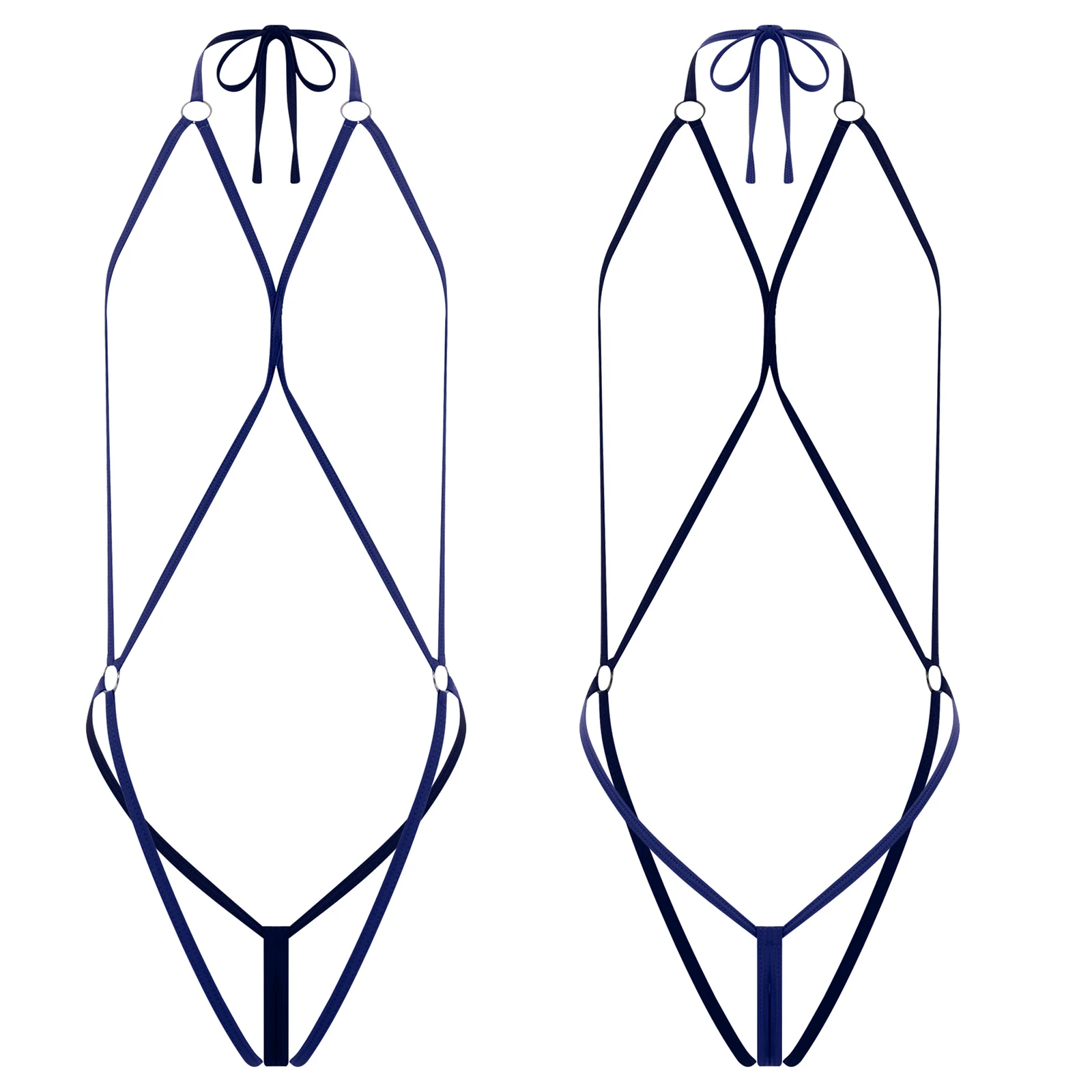 Женский купальник-бикини, нижнее белье с открытыми ремнями, стринги, цельный боди на бретельках для частного бассейна, купальный костюм, свидание в ночное время