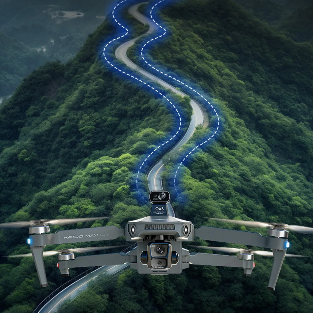 Nouveau Drone KF100 MAX, caméra 4K, cardan à 3 axes, GPS, WIFI, évitement d'obstacles, écran tactile FPV, jouet électronique sans balais RC Quadcopter