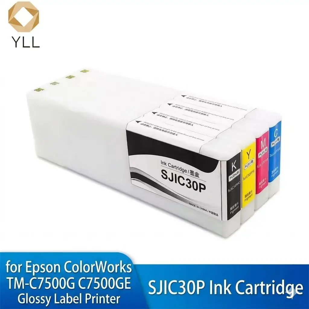 

Совместимый чернильный картридж SJIC30P для принтера этикеток Epson ColorWorks TM-C7500G C7500GE с глянцевой поверхностью - 300 мл, высокая емкость