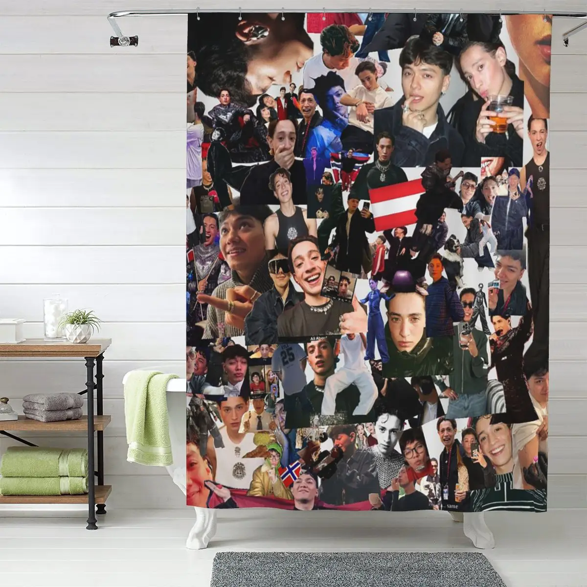 

Kyle Alessandro Shower Curtain Bathroom Polyester Waterproof Bath Curtains with Hooks