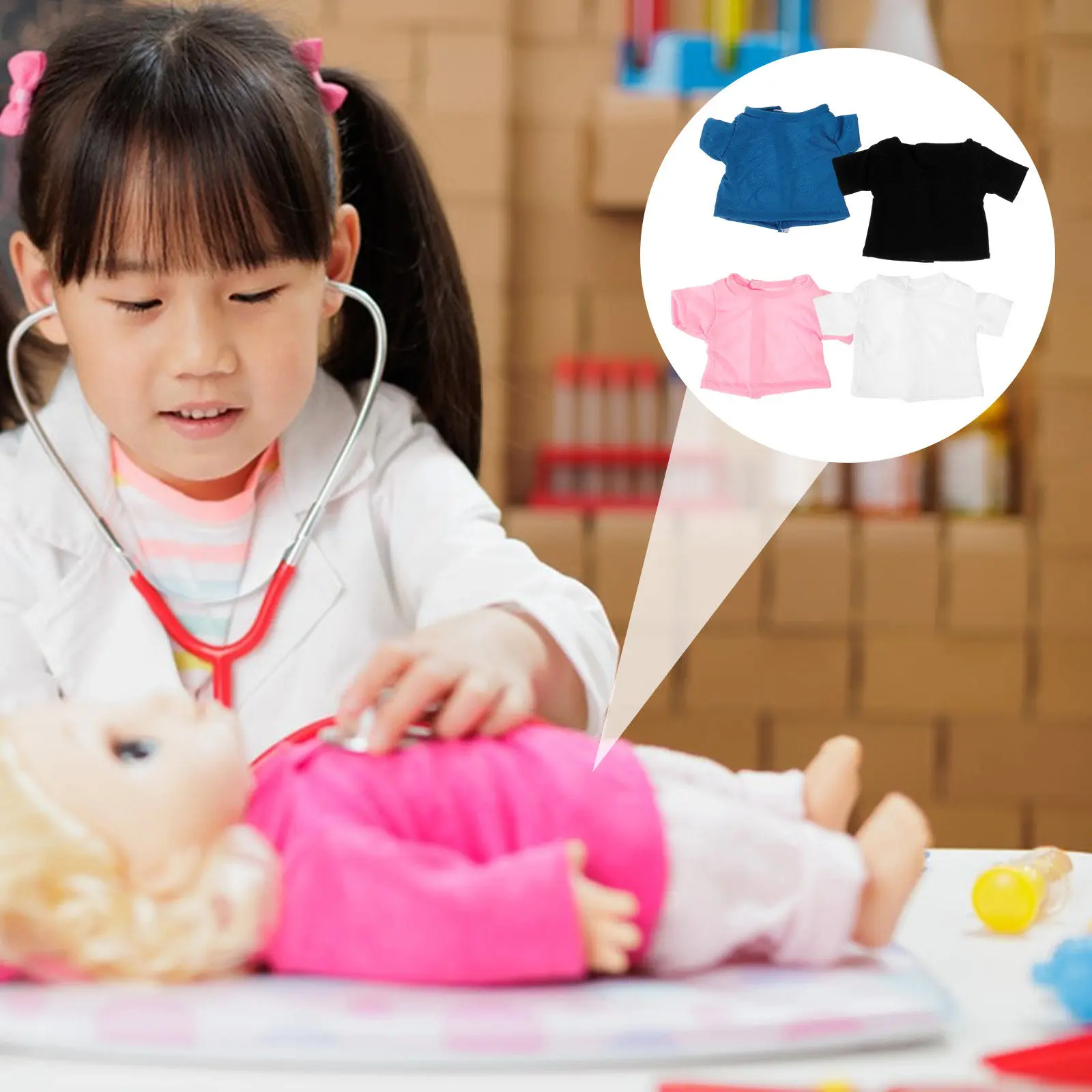 

4Pcs Adorable T Shirt Outfit Easy Wear Remove Decorative Stuffed Animal Clothing Set Fashionable Party Wedding