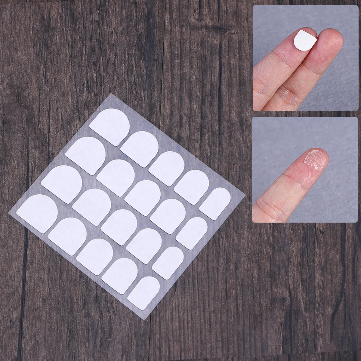 

20pcs 10 Sheets Adhesive Tape False Adhesive Clear Glue Double-Sided False Nail Tape Stickers for Nail Art Home Salon DIY