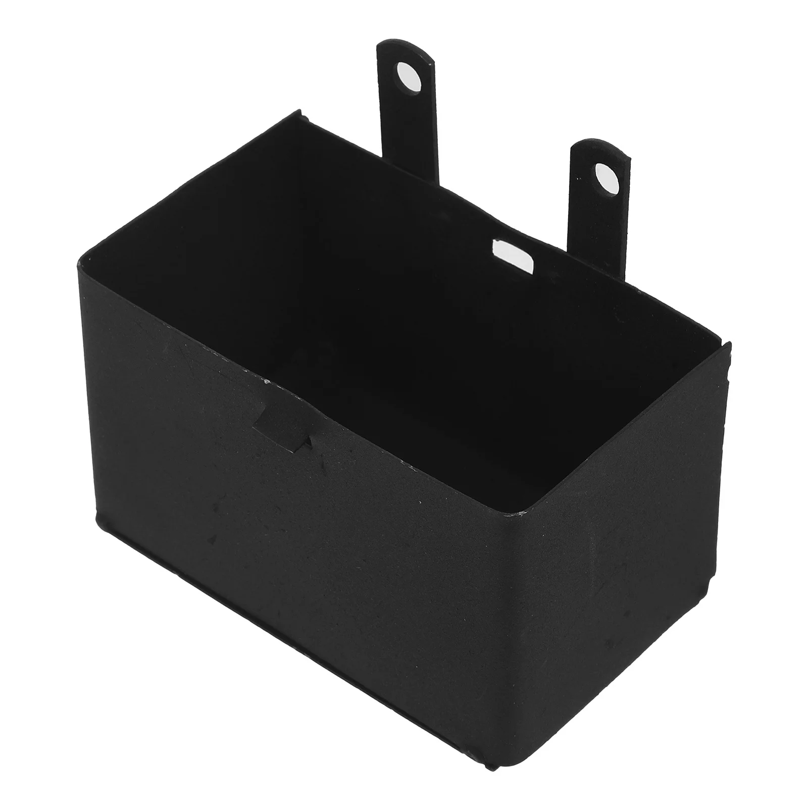 Caixa de armazenamento de metal para motocicleta atv, peças sobressalentes, scooter, veículos off-road, construção de ferro, fácil instalação, preto