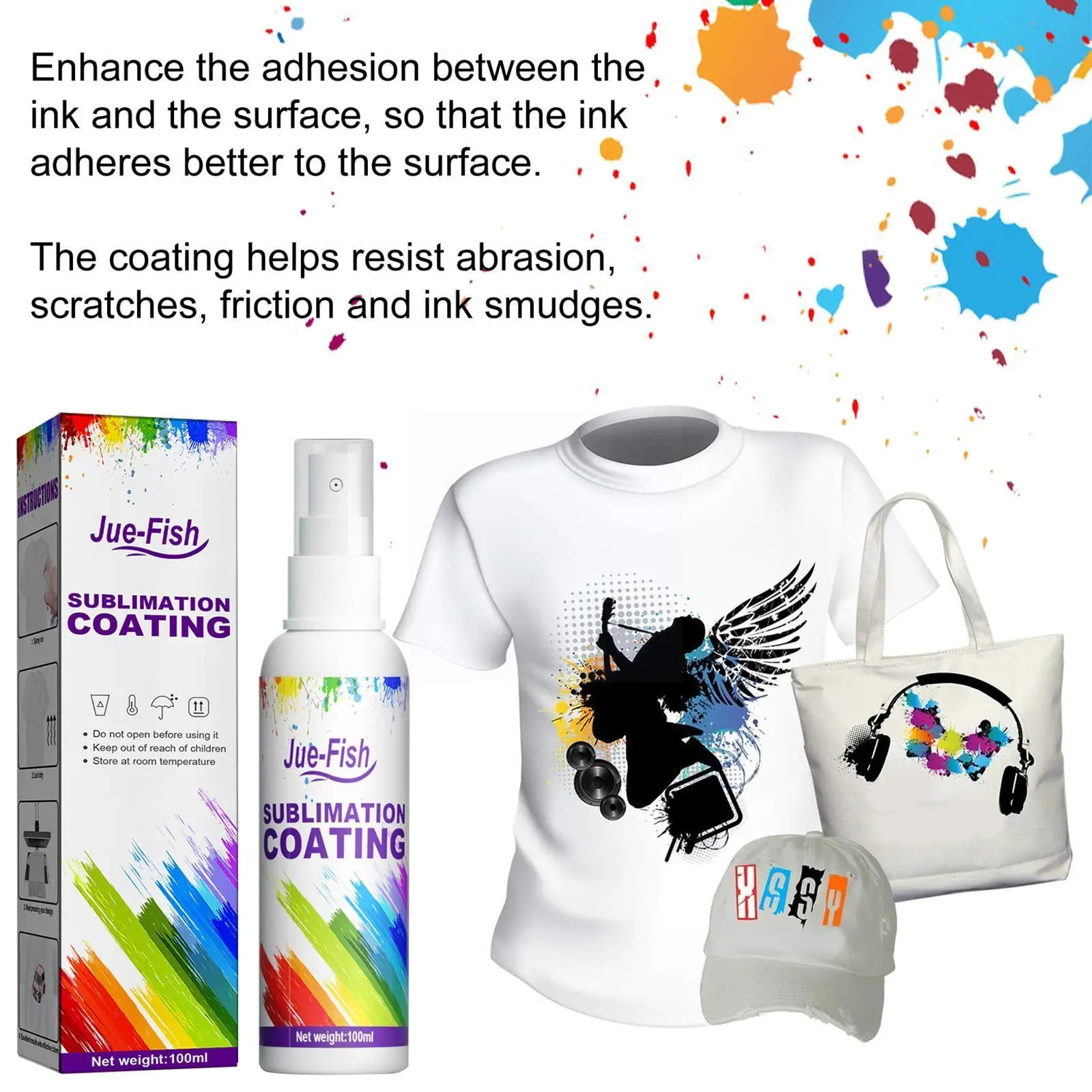 

100ml Quick Dry Sublimation Coating Fixed Spray Sublimation Products For Cotton Fabric T-Shirt Carton Canvas Polyester Y1S1