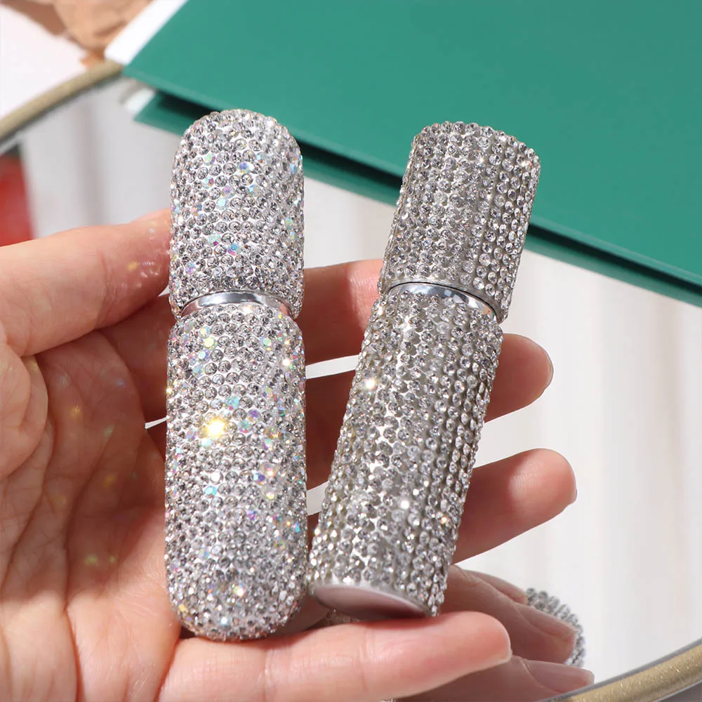 Mini flacon rechargeable en diamant, anti-fuite, atomiseur de parfum exquis, vide, 10 ml, contenants cosmétiques
