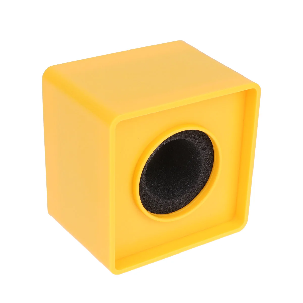 

Yellow Mic Logo Stand Durable Abs Material For Professional Interview Large Logo Display Microphone Holder Reporter