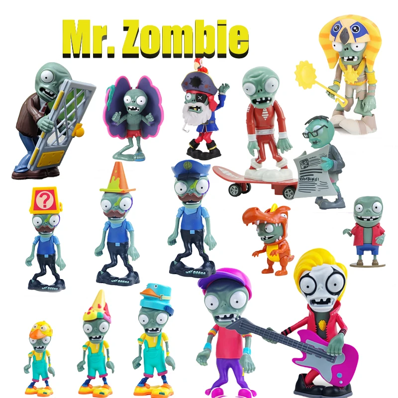 

1 set of "Plants vs. Zombies" bean thrower Gatling bean launcher PVC action figure model doll toy gun for children as a gift