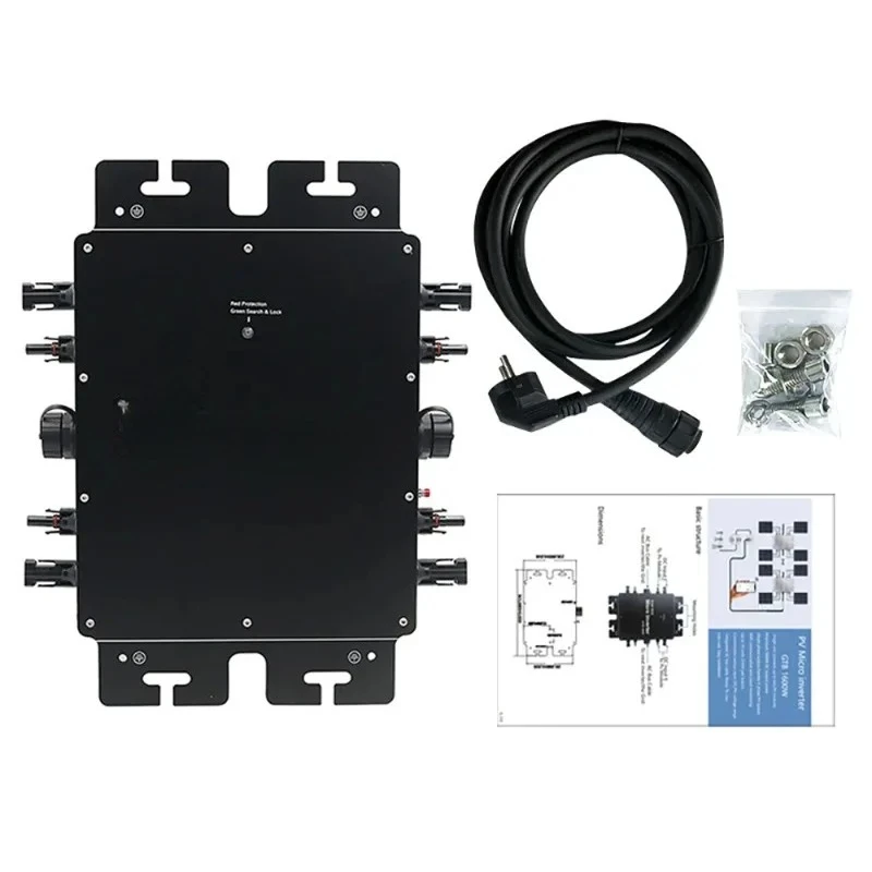 GTB 1600W IP65 Waterproof  Thin Grid Tie Inverter with APP Control Global Voltage Compatibility