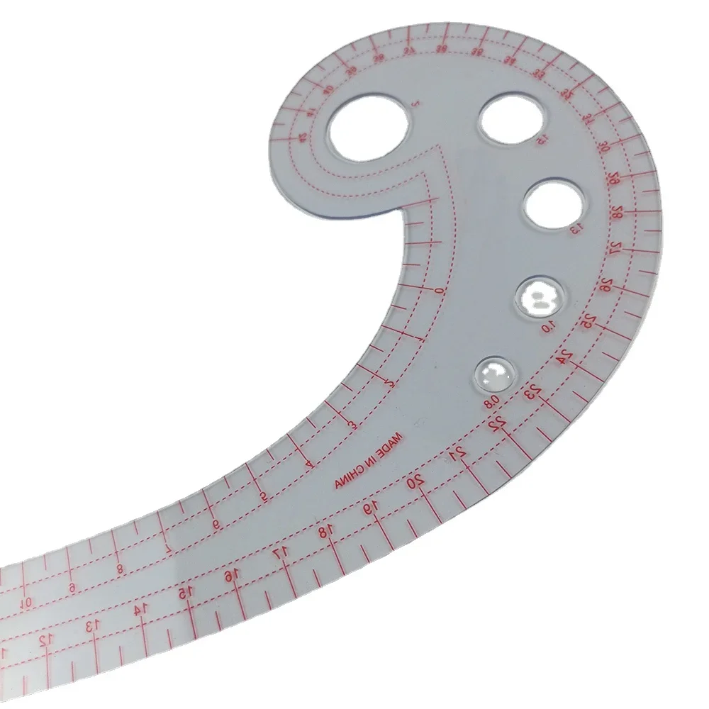 Multifunctional Sewing Tools Soft Plastic comma Shaped Curve Ruler Styling Design Ruler French Curve 30 x 11cm Curve Ruler