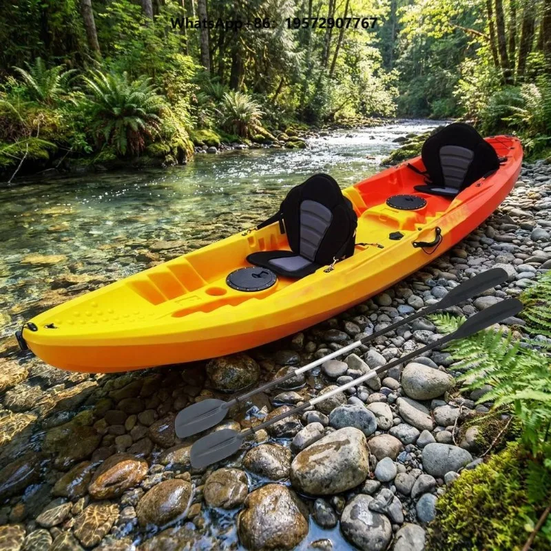 2 Person Sit on Top Kayak Tandem Fishing Kayak Canoe with Paddles