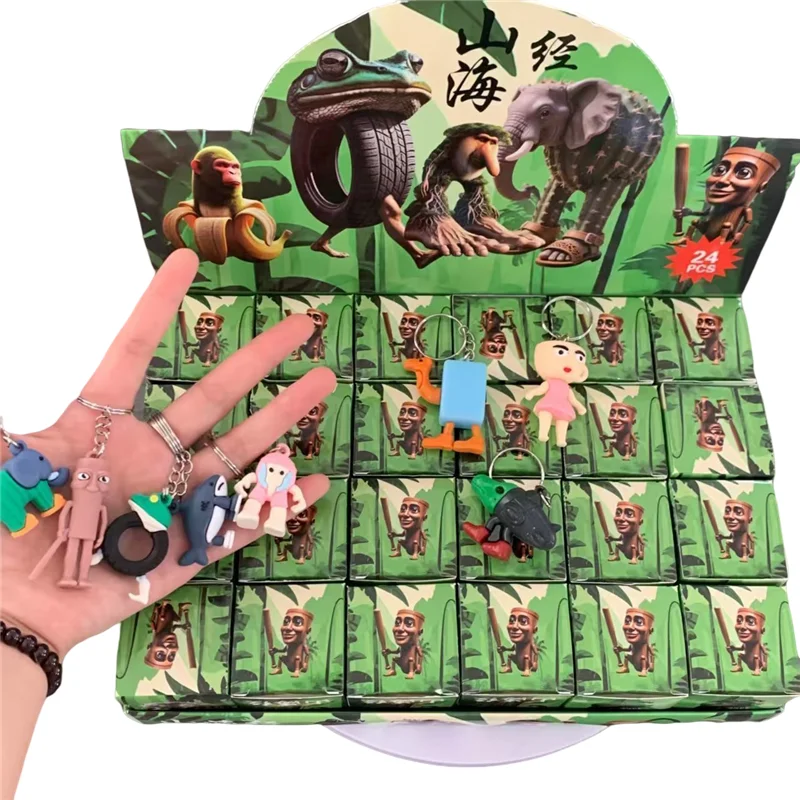 

24 шт., итальянская глухая коробка Brainrot, игрушка Tungtungtung Sahur Tralarero Tralala Bombardinocrocodilo, фигурки, брелок для ключей, подарок на день рождения