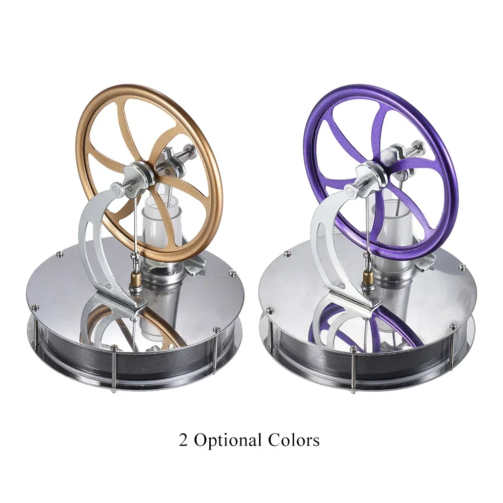 

Low Temperature Stirling Engine Motor Model Mini Hot Steam Engine Physics Education Toy DIY Science Experiment Model Kit