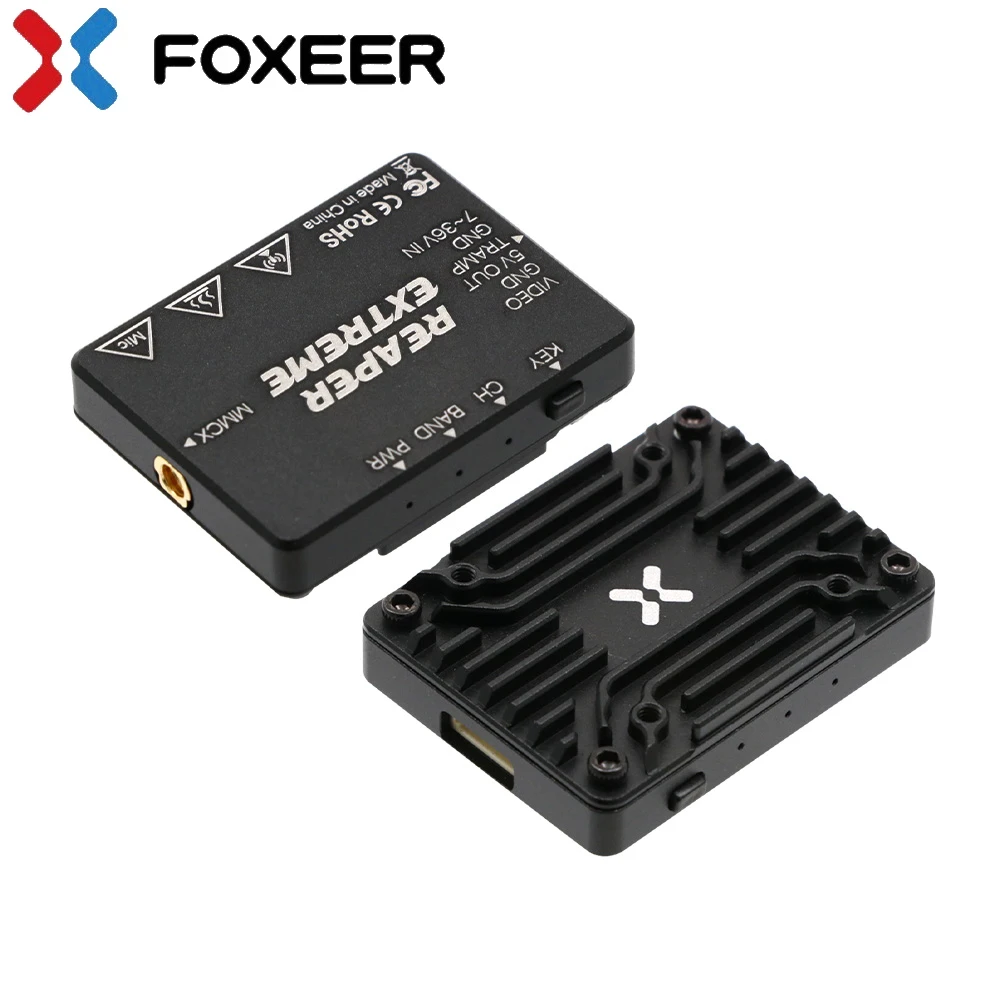 Foxeer Reaper Extreme 7 ~ 36V 2.5W 5.8G 40CH regolabile a lungo raggio Anti-interferenza FPV VTX microfono integrato per FPV Drone multirotore