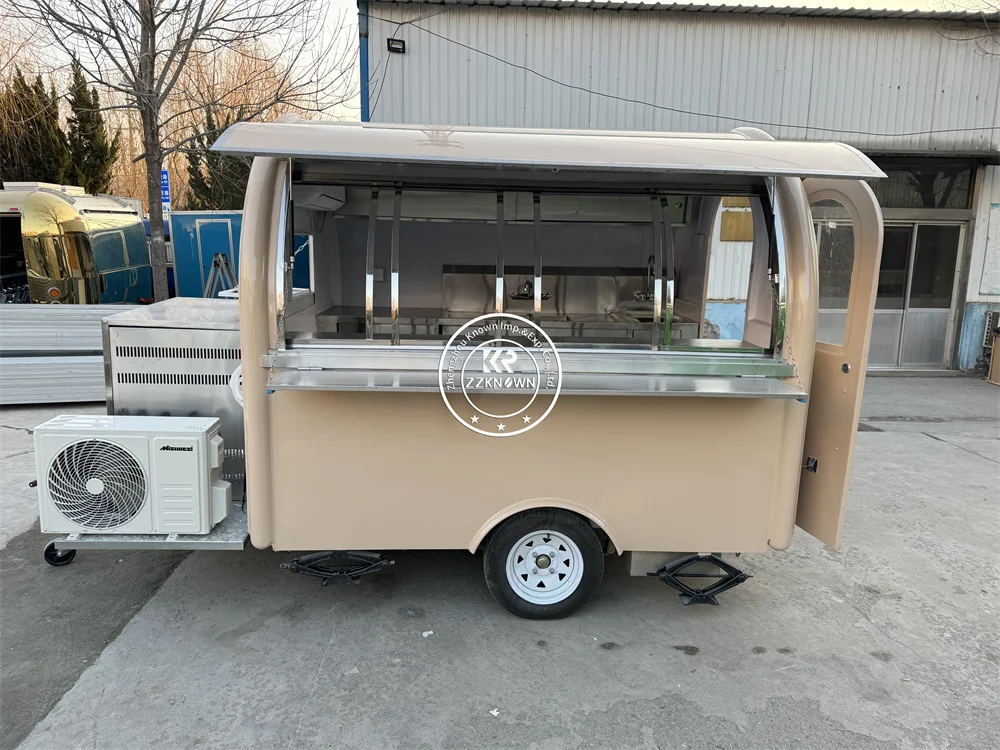 

Fast Food Trailer Mobile Restaurant Custom Kitchen Equipments Snack Pizza Kiosk Concession Food Truck Van Coffee Cart