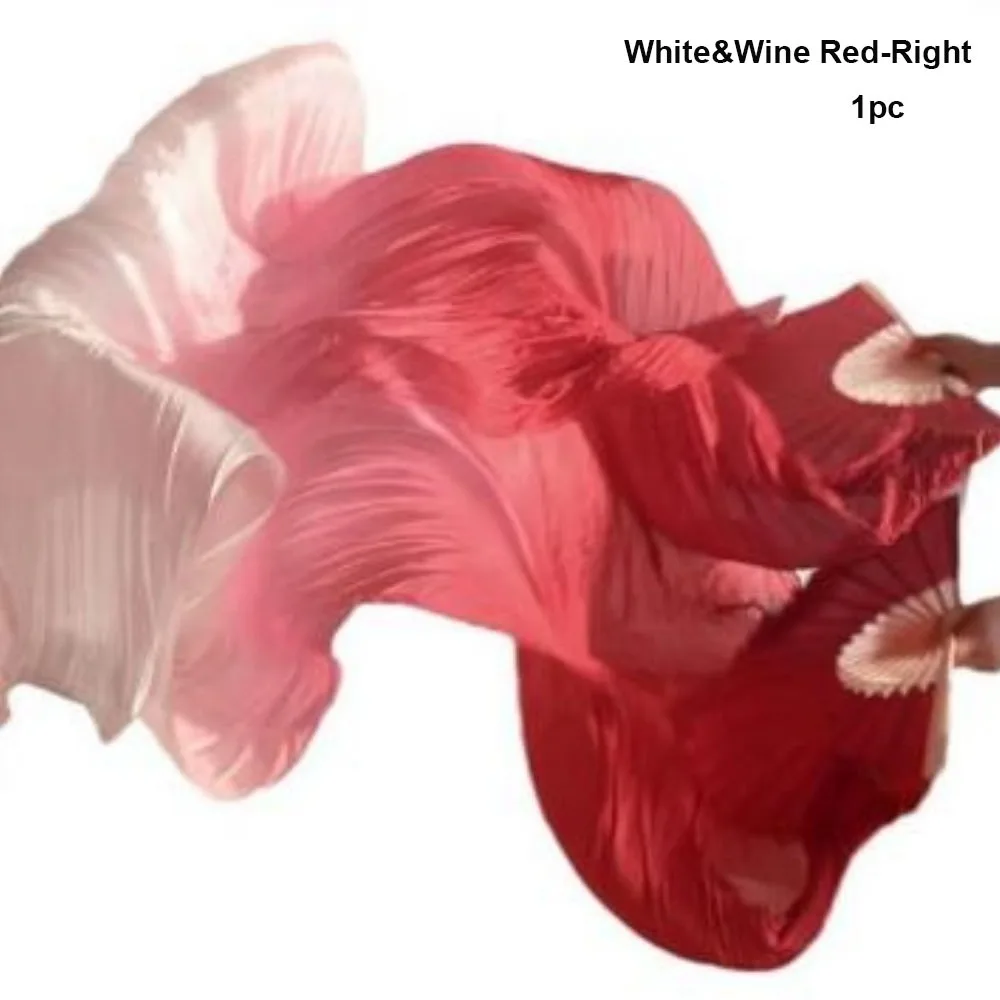 50cm Belly Dancing Fan Multicolors Right/Left Hands Long Imitation Fan Gradient Color Dance Accessories Rayon Silk Fans