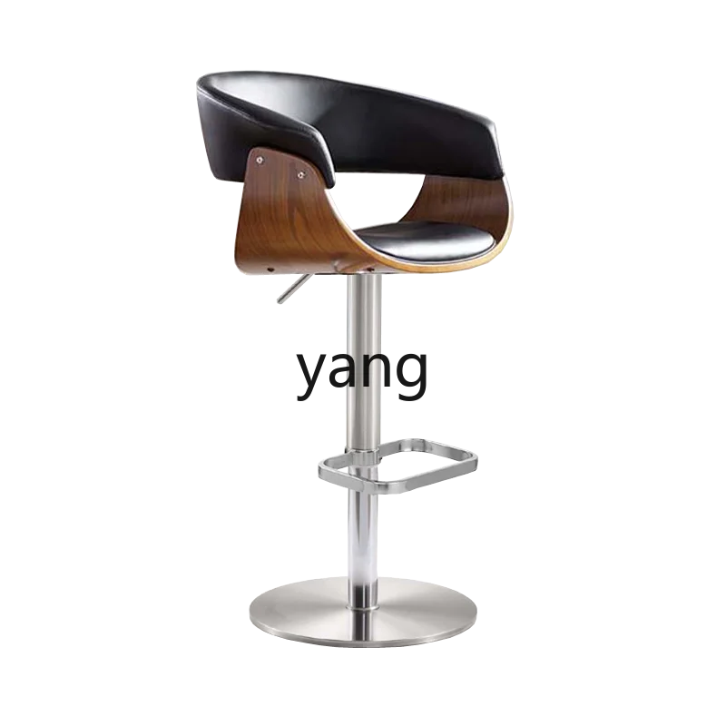 LTT stainless steel bar chair lifting high stool modern simple sales front desk back chair