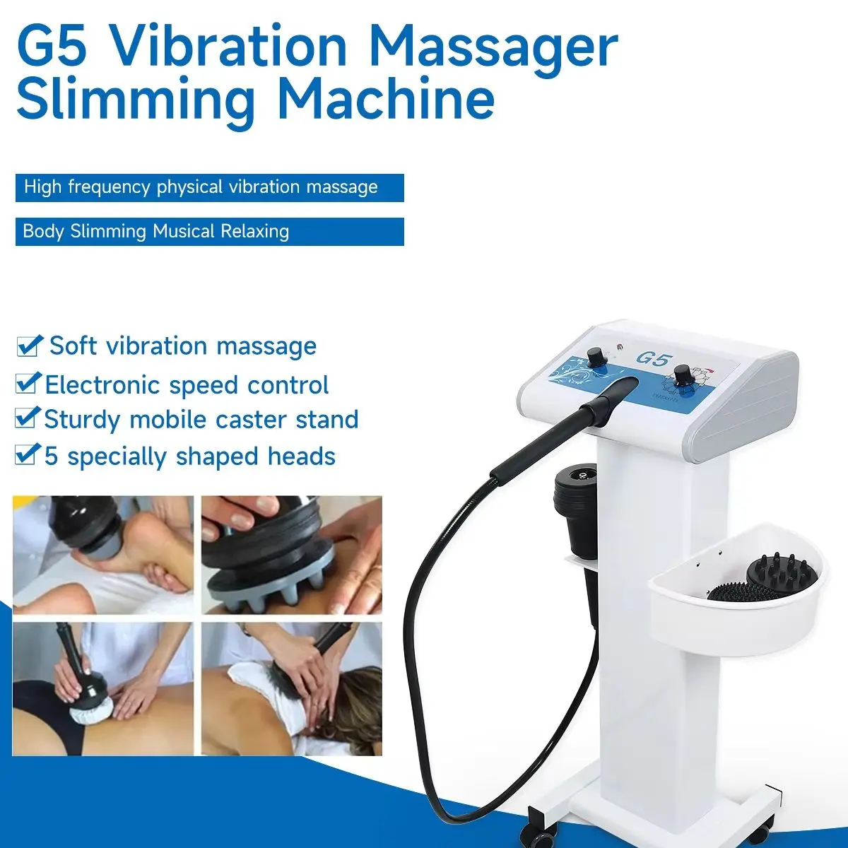 

NEWGAGA G5 Машина для моделирования тела с тележкой для сжигания жира G5 Вибрационный массажер для похудения Устройство для удаления целлюлита