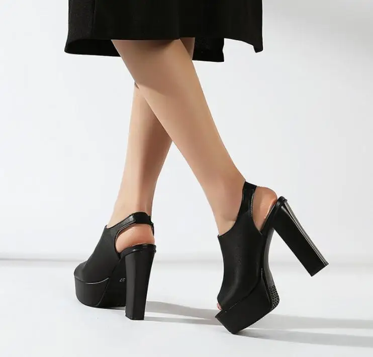 Oversize Large size Big Size Simple high-heeled sandals high heels sandals women shoes woman summer ladies