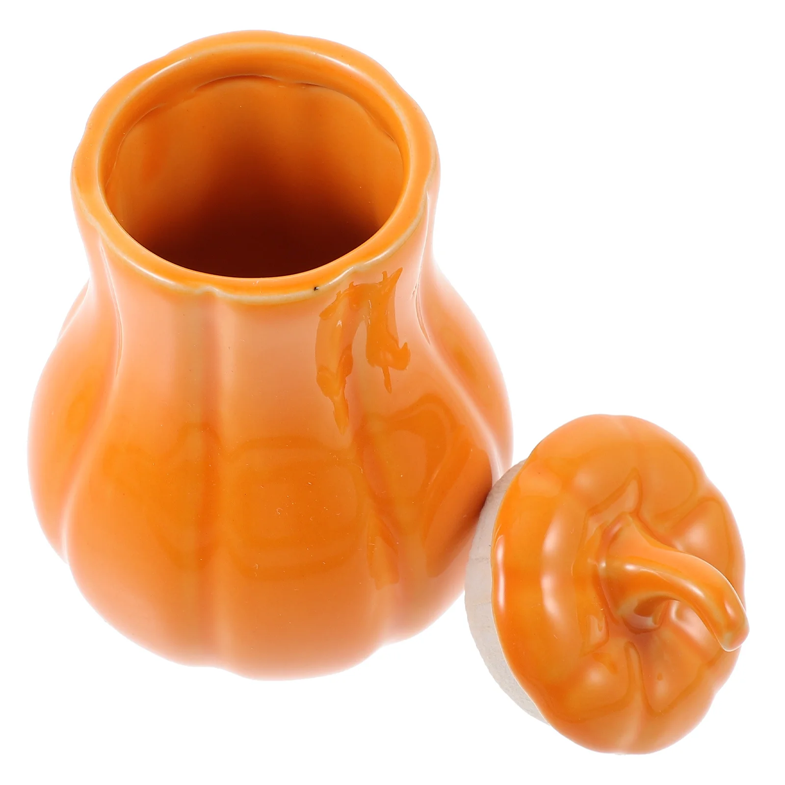 

Pumpkin Shape Ceramic Storage Jar Sealed Lid Candy Tea Canister Coffee Spice Kitchen Container Decorative Jar Ceramic Jars