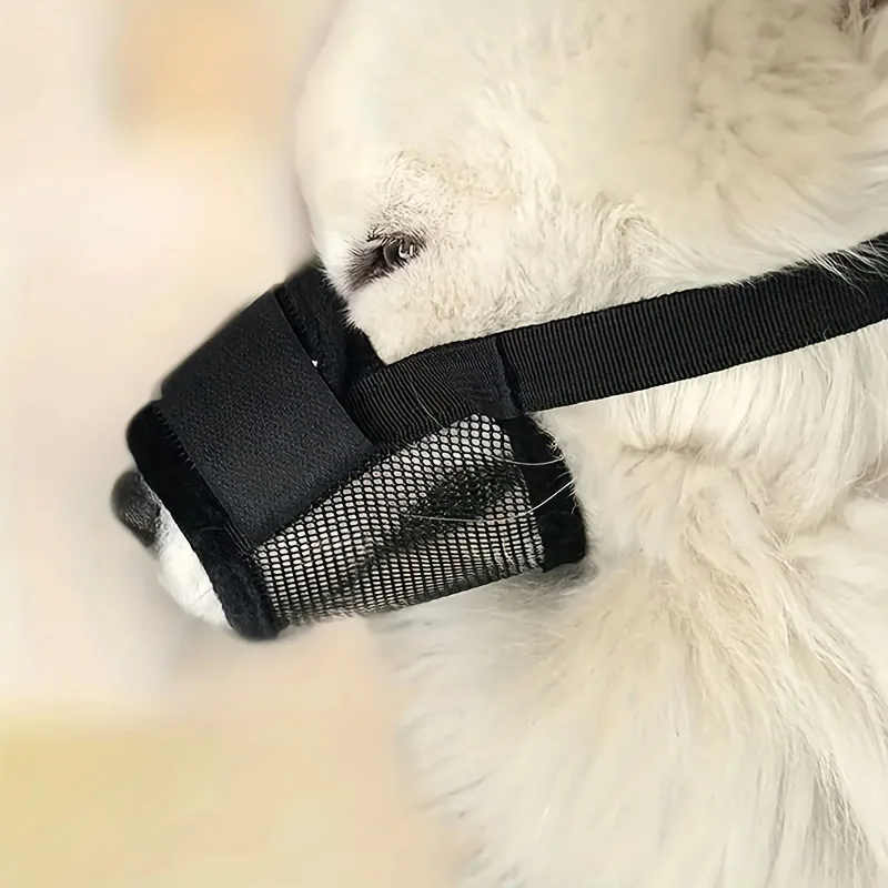 Atmungsaktiver Hundemaulkorb Anti-Biss Anti-Bell Anti-Fressversuch-Mesh-Maulkorb Ermöglicht Wassertrinken Haustierzubehör für Kleine und Große Hunde – Detail 6
