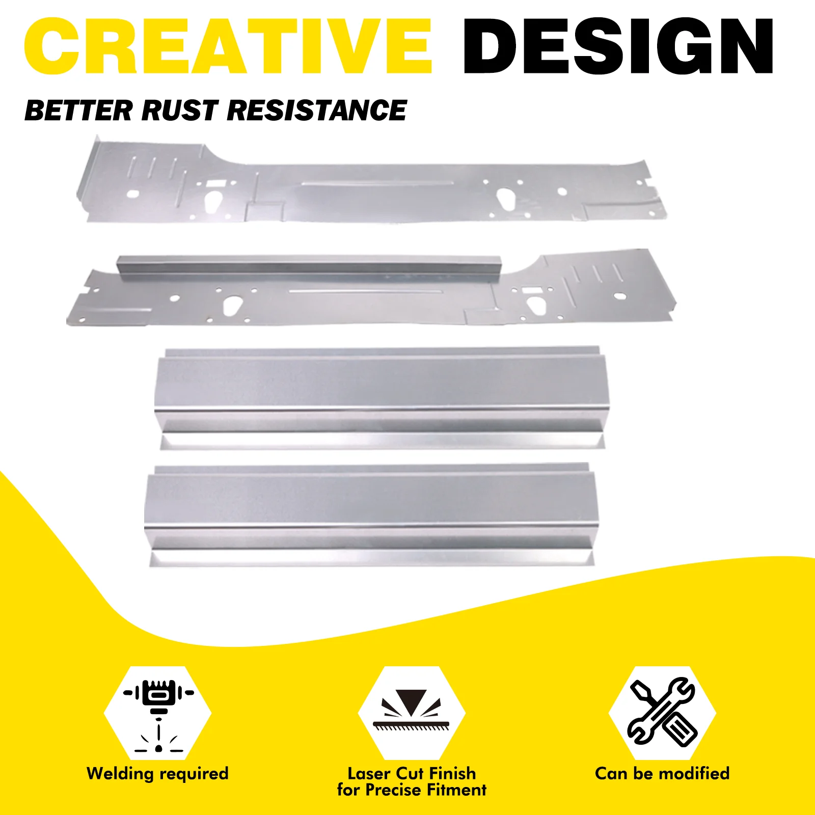 Rocker Panel Fit for 1999-2016 Ford Super Duty F250 F350 2 Door Regular Cab NEW