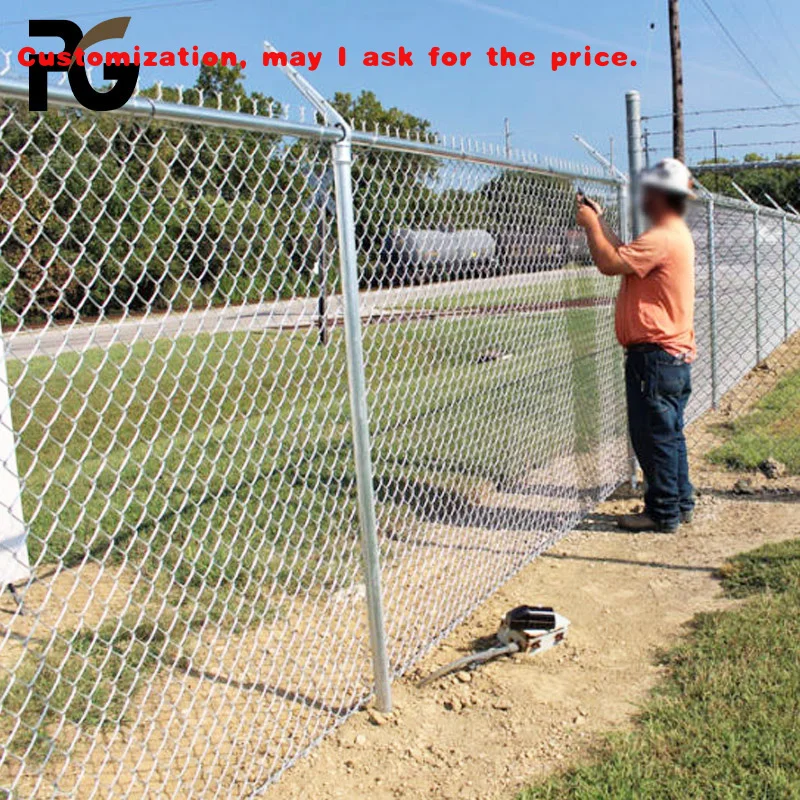 

custom.Anping 1.5 Inch Grille Chain Link Fencing Price Stadium Vinyl Fence Sports Field School