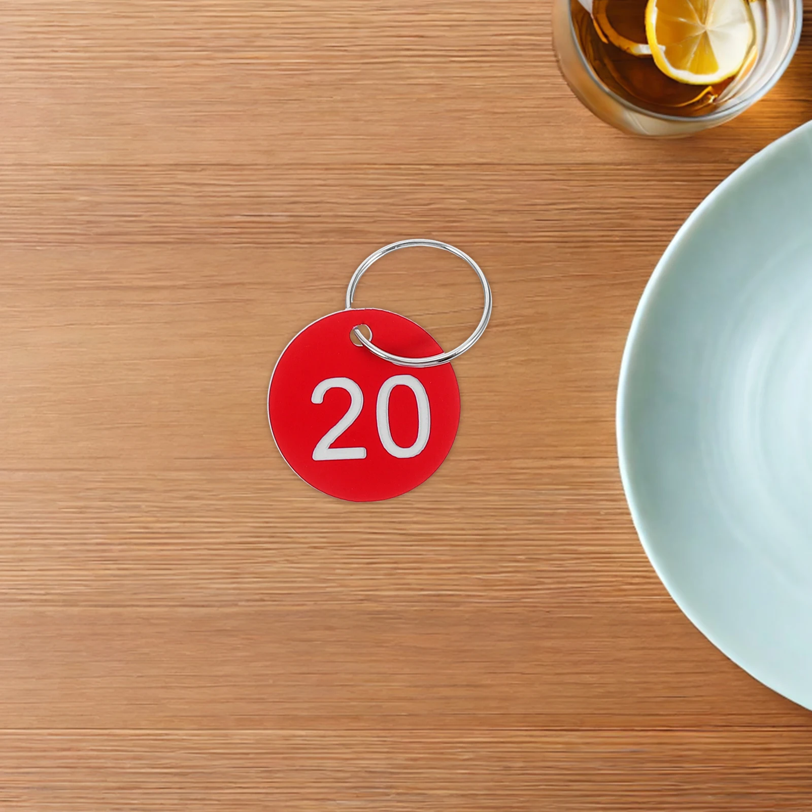 

1Set Round Number Tags 1-20 Sturdy Material Easy Hanging Ideal for Keys Cards Bags Lockers Identification Numbers Cards Signs