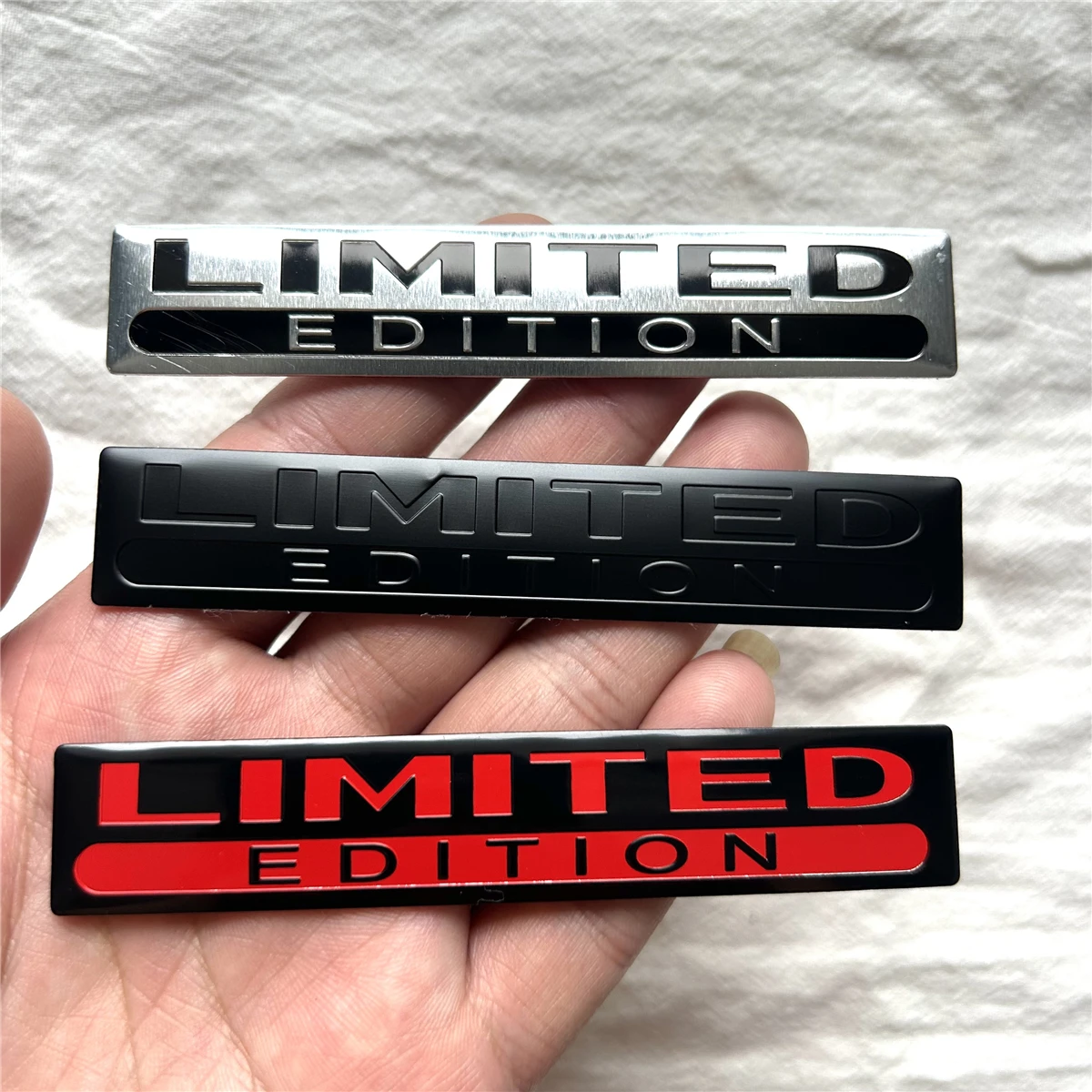 Logotipo de aluminio 3d, emblema de edición limitada, pegatina para coche, motocicleta, decoración Interior Exterior, insignia, accesorios de estilo automático