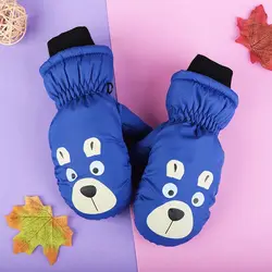 Cute Cartoon Winter Children Ski Gloves Thick Warm Non-slip Mittens Waterproof Windproof Outdoor Sports Gloves