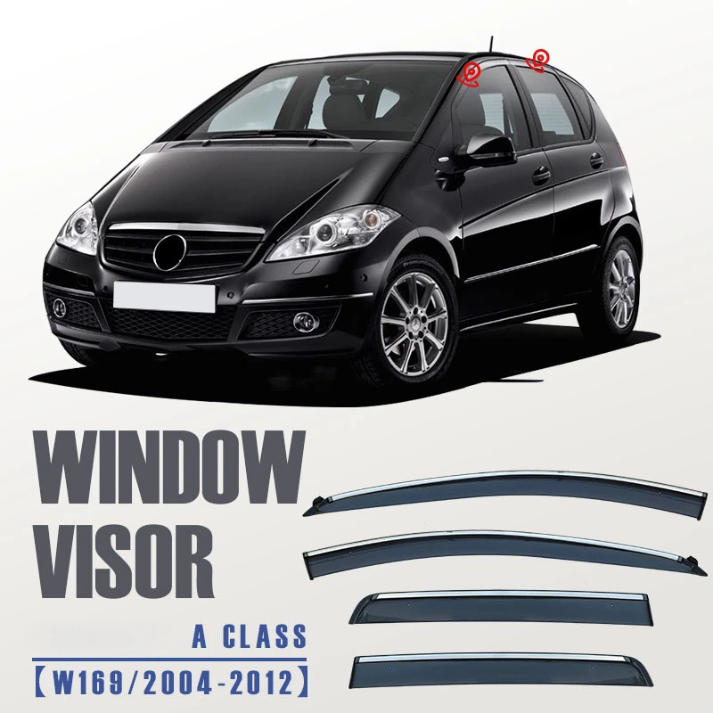 For Mercedes Benz A-Class Hatchback W176 W168 W177 Window Visor Accessories Rain Visors Guard Door Visor Vent Shades Ventvisor