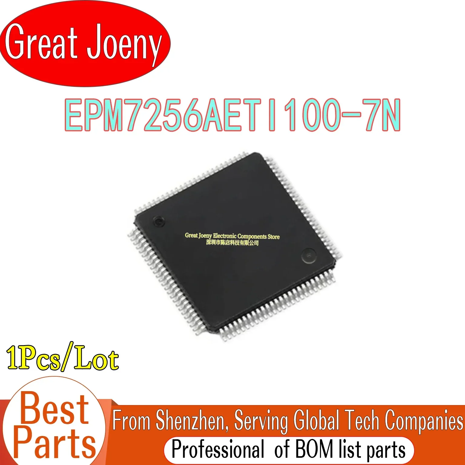 

100% New Original EPM7256AETI100 EPM7256AETI100-7N IC Chipset TQFP-100 Bulk Best Price Plastic Casing
