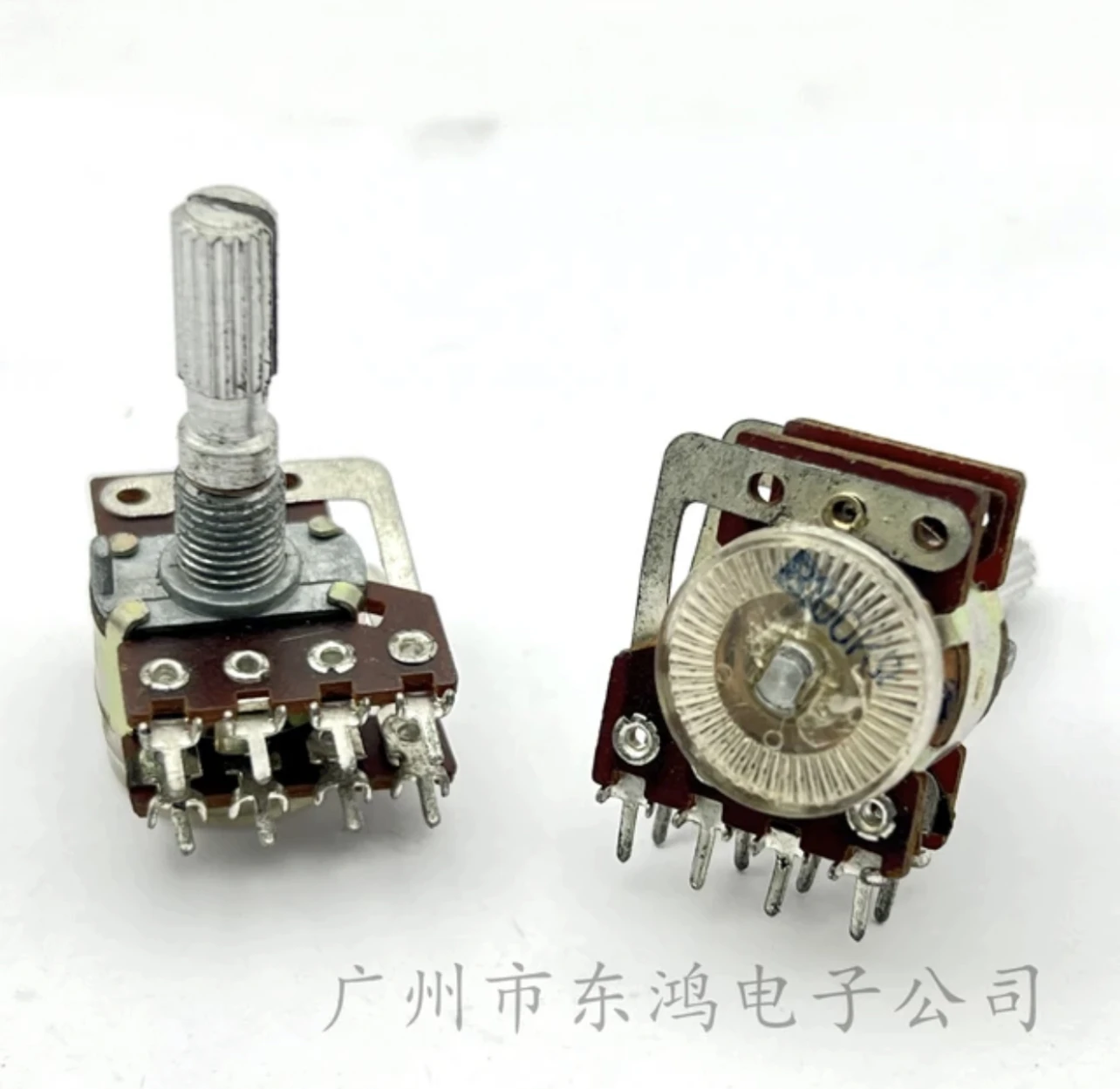 1 pcs high-quality RK16 double potentiometer 100K * 2 with extraction 41 locating handle 25MM long serrated