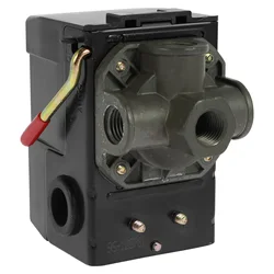 Air Compressor Pressure Switch 4 Ports 95-125 PSI Compressor Control Pressure Switch NPT 1/4inch 20A Safe Air Compressor Replace