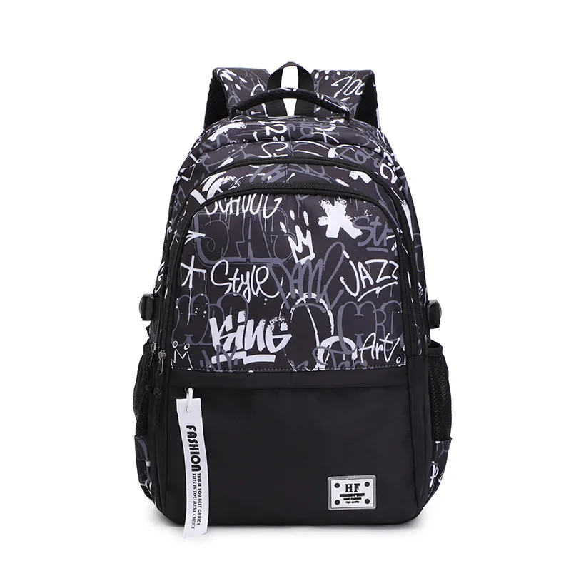 

Graffiti print Teenage Boys School Bags High Middle School Students Schoolbag Outdoor Travel backpack Laptop Backpack Teen Book