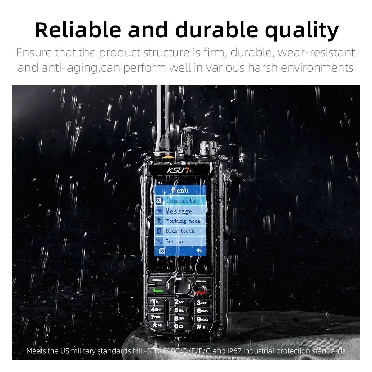 Professional Explosion-proof Walkie Talkie Waterproof Analog Digital Two Way Radio Intrinsically Safe Long Range KSUT DM1600(EX)