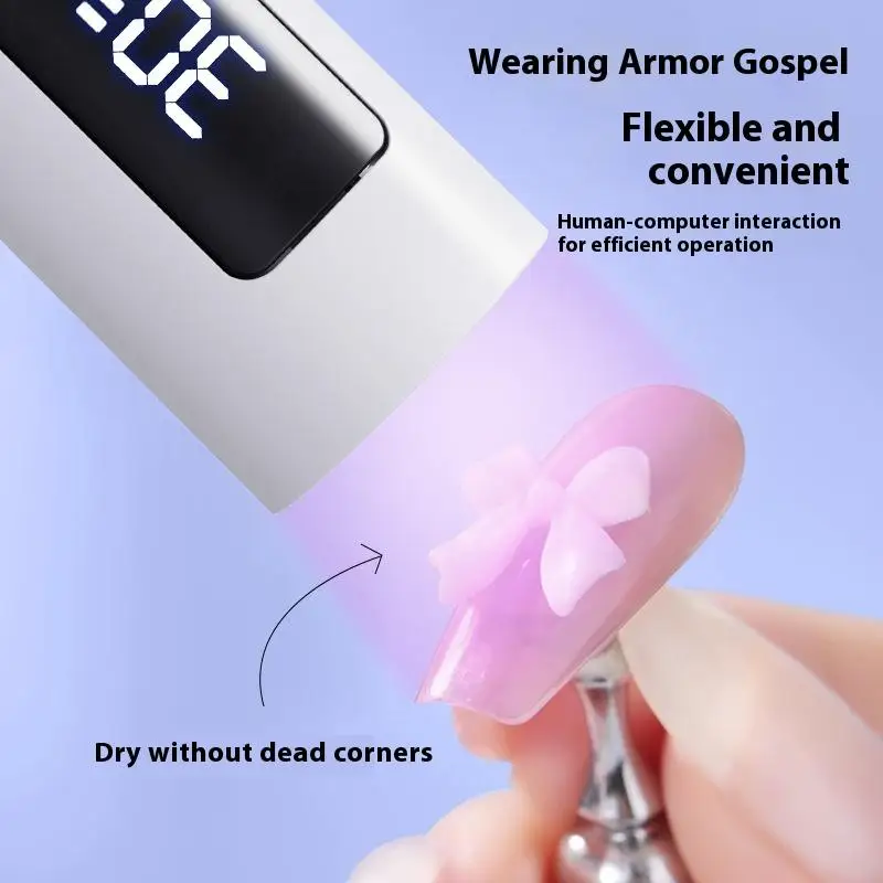 Mini Handheld UV Cordless Nagel Lampe Gel Nagel UV Lampe Mit LED Display Kleine Tragbare Licht Therapie Lampe Nagel