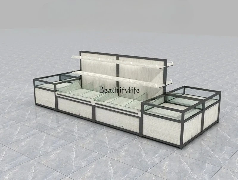 

2 Supermarket grocery shelves display dried fruit Nakajima cabinets