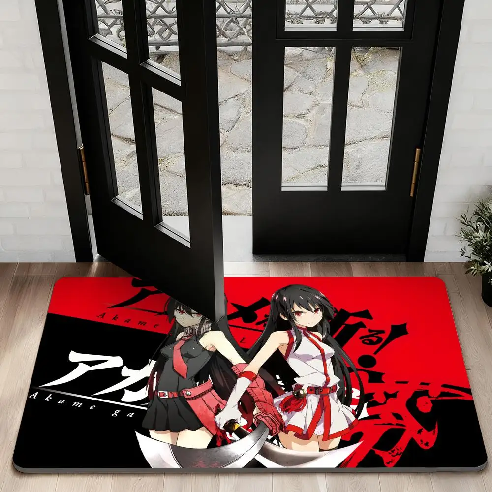 

A-AkameS Ga KillS Anime Floor Mat Diatom Bath Mat Absorbent Quick Dry Non-Slip TPR Backing Soft Plush Draining Rugs