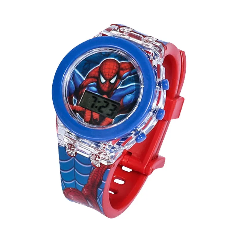 Flash Light Spiderman Kids Watches Toy for Boys Cartoon Disney Mickey Children Watch Girls Student Clock Gifts Free Shipping