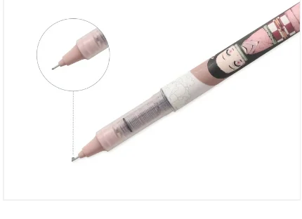 M&G Black  Ink Quick-drying Gel Pen Straight Liquid Ballpoint Pen Demon Slayer Anime Pen Office Sign Pen Writing Stationery