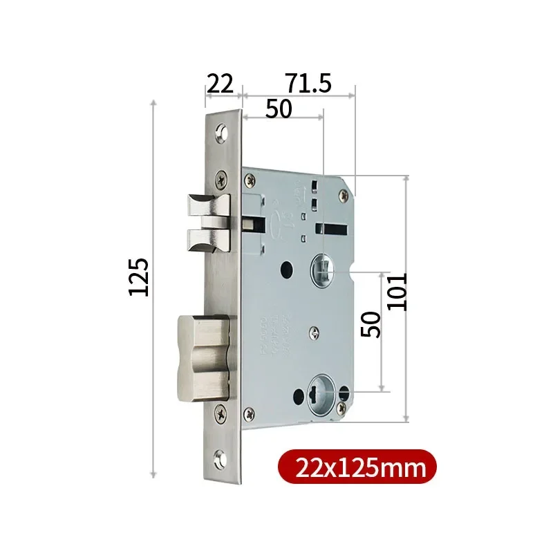 Imagem -06 - Metal Bloqueio Eletrônico Corpo Mortise para Tuya Reconhecimento Facial Impressão Digital Smart Door Lock 5050 Aço Inoxidável